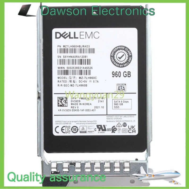 New V36D9 0V36D9 Dell EMC 960GB 6Gbps SATA RI TLC 2.5'' SSD 14/15/16G KIT
