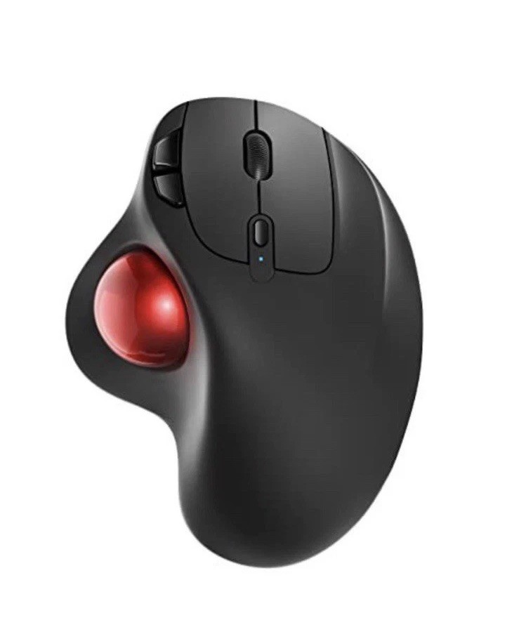 Nulea M501 Wireless Trackball Mouse Ergonomic Rechargeable 3 Device Black New