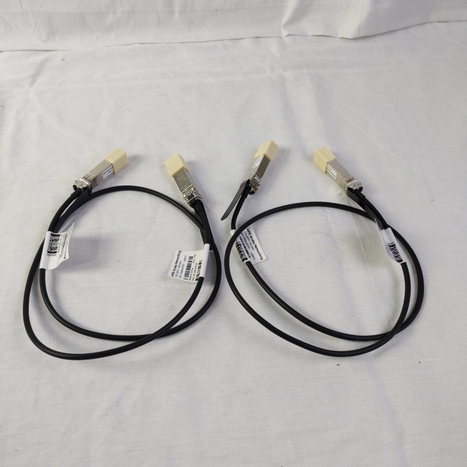 Lot of 2 - Genuine HPE Aruba J9281D 10G SFP+ to SFP+ 1m DAC Cables
