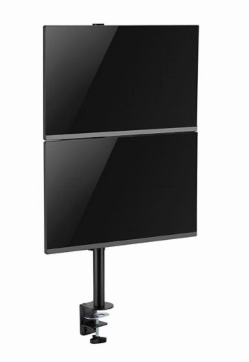 Inland Vertical Pole Mount Dual-Screen Monitor Mount for 17 - 32" Displays