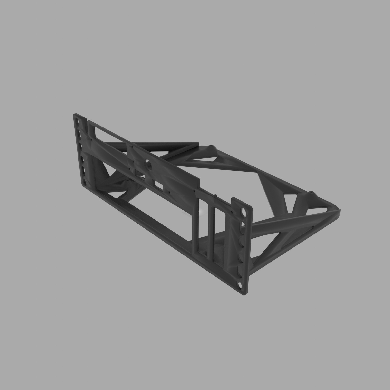 Mini ITX Rackmount Case for 10-inch Rack V2 - Black PETG 3D-Printed