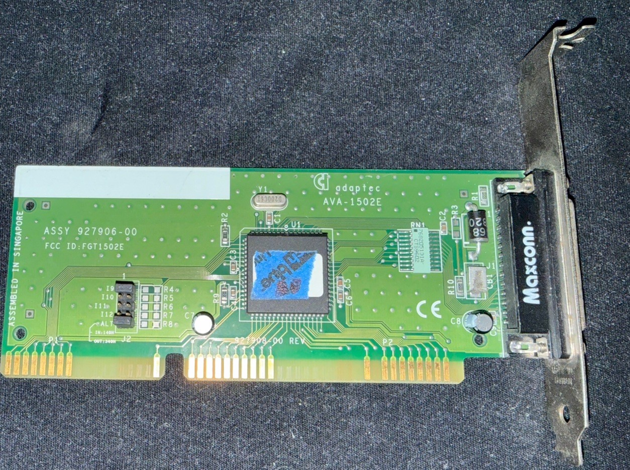 Maxconn Adaptec AVA-1502E 16-bit ISA 25-pin SCSI Controller Card 927906-00