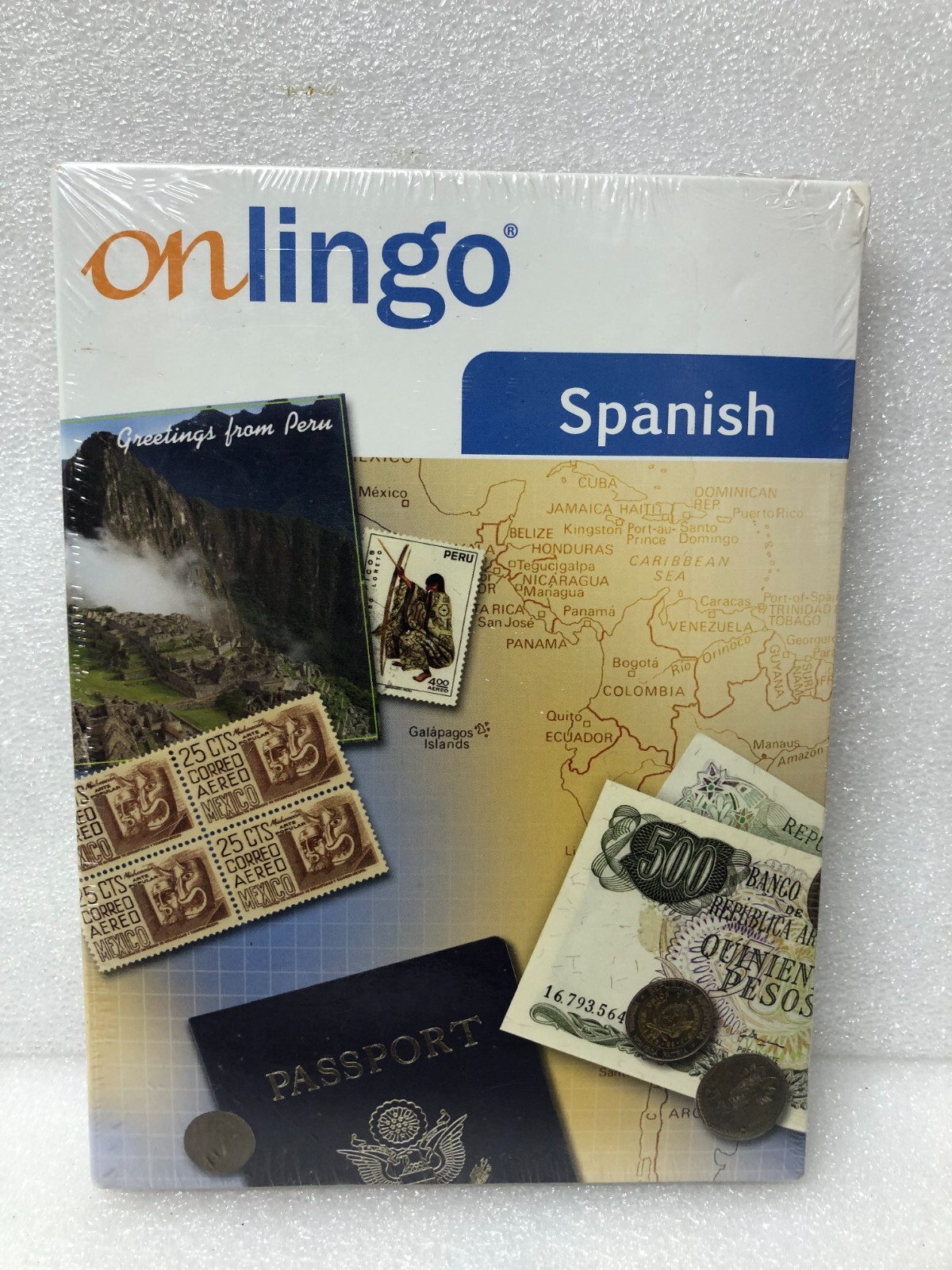 ONLINGO Spanish Level 1 Audio CD's & CD-ROM  - New Sealed Package 