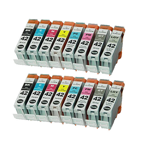 16PK CLI-42 Printer Ink Cartridges for Canon Pixma PRO-100 BK C M Y PC PM GY LGY