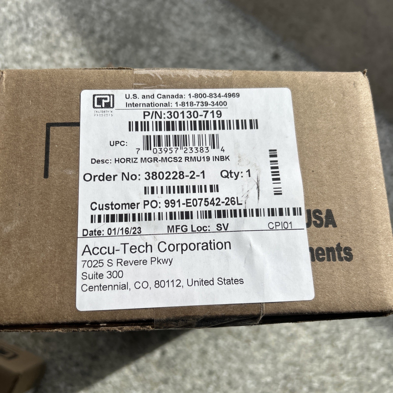 Chatsworth 2U Single Sided Universal Horizontal Cable Manager 30130 719 New