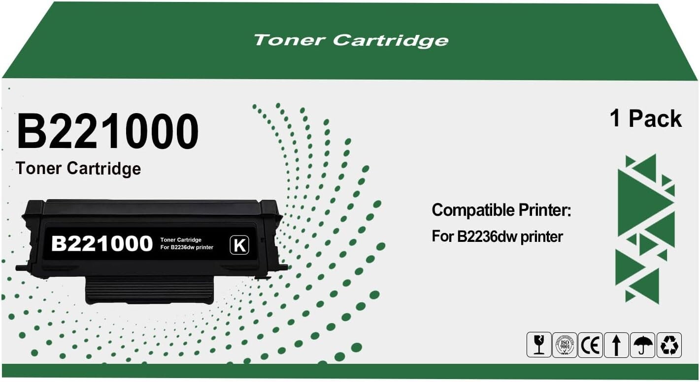 1 Pack B221000 Toner Cartridge Works for B2236 B2236dw MB2236 MB2236adw