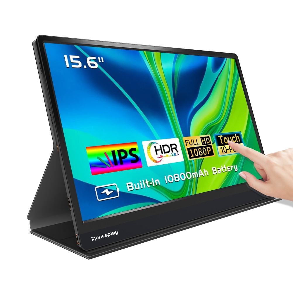 USED | 15.6" Portable Monitor - 60Hz Touchscreen FHD IPS HDR for PC PS4/5 PHONE.