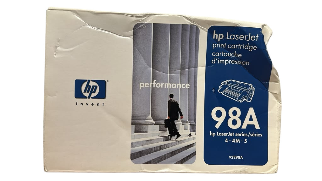 Original HP 98A LaserJet Black Toner Cartridge 92298A New Damaged Box