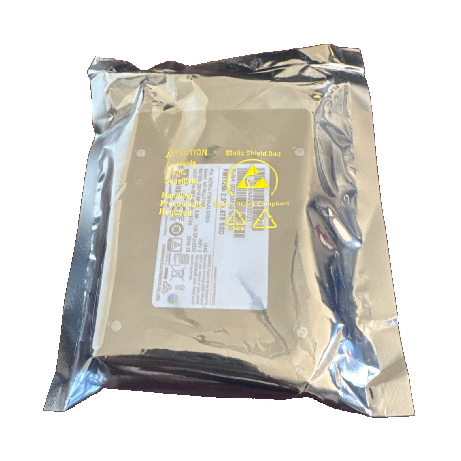 Samsung PM1725b 1.6TB NVMe  2.5" U.2  SSDMZWLL1T6HAJQ-00005 REV 0 MZ-WLL1T6B