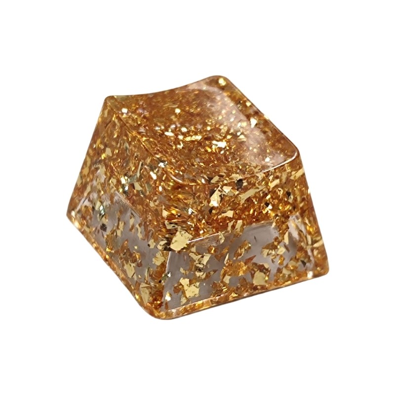 OEM Height Resin Keycap Featuring Gold Foil Backlight for Mechanical Keyboards