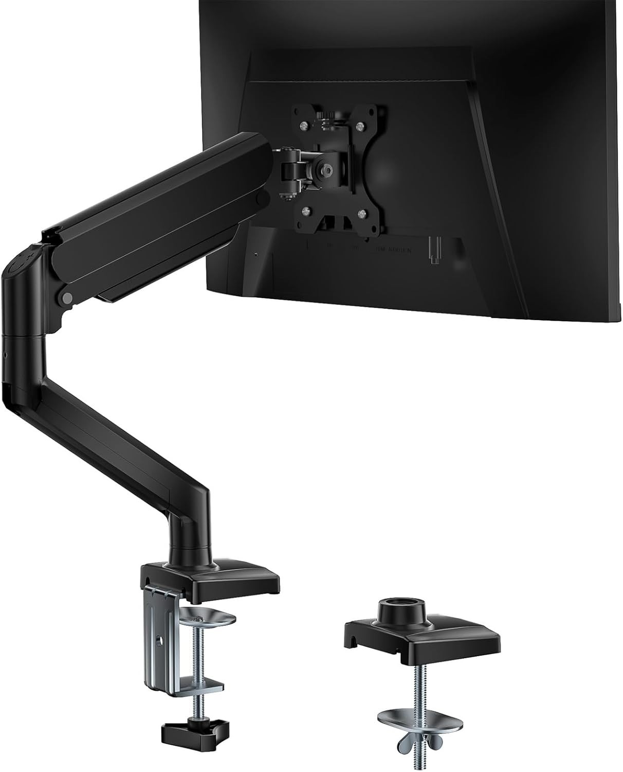 Single Monitor Mount, Gas Spring Monitor Arm for 17-34 Inch Screens, Adjustable