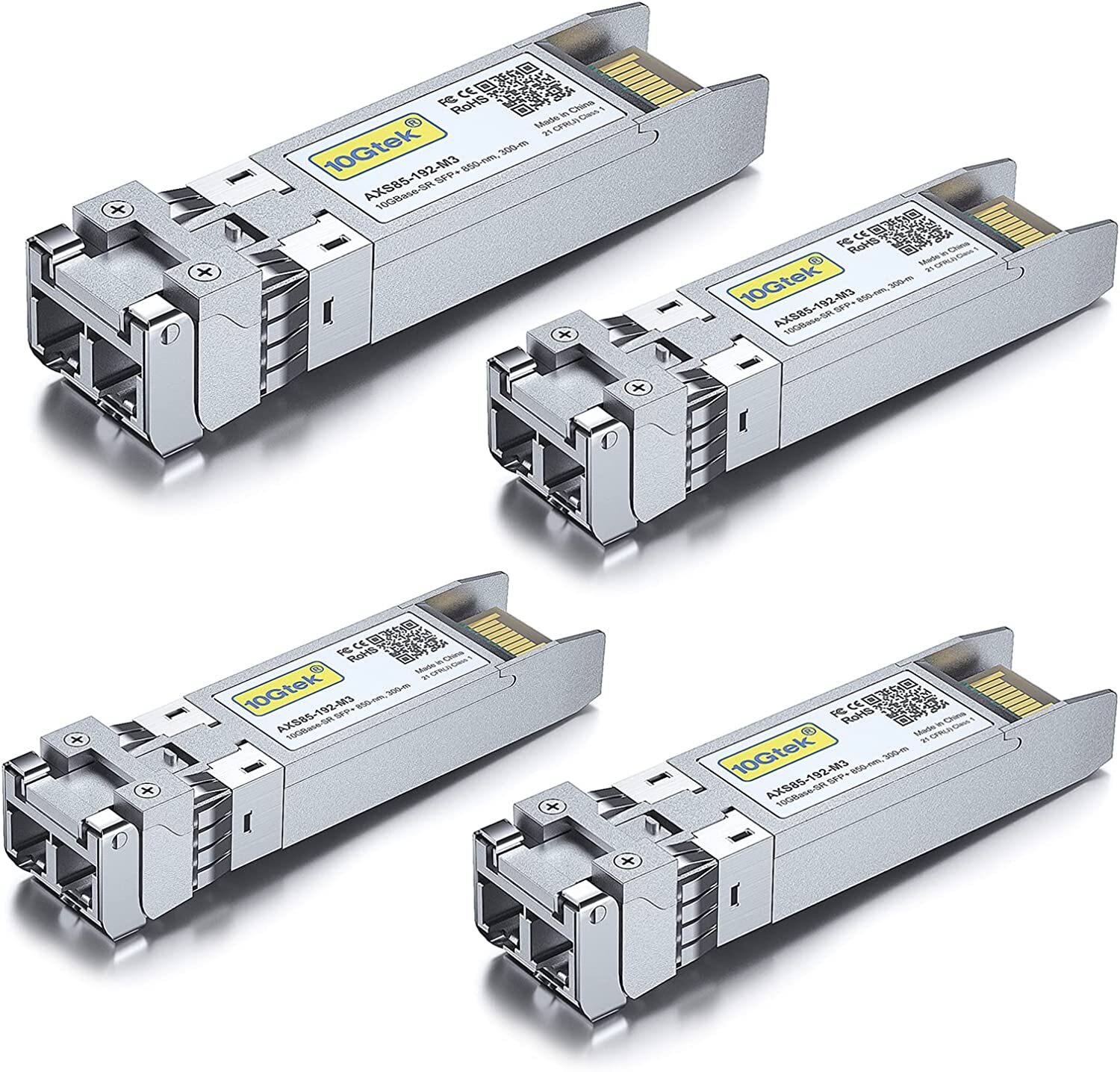 4 Pack Mikrotik S+85DLC03D Compaitble Module 10G SFP+ 10GBase-SR Multi-mode 300m