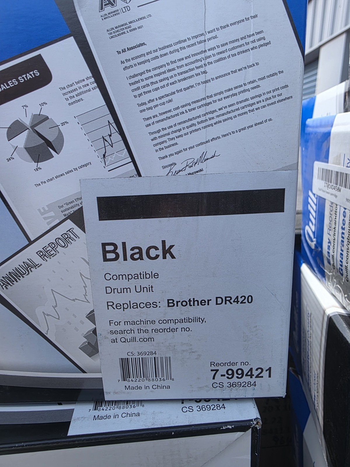 Quill for Brother DR-420 DRUM UNIT - 12,000 PAGES - SEALED