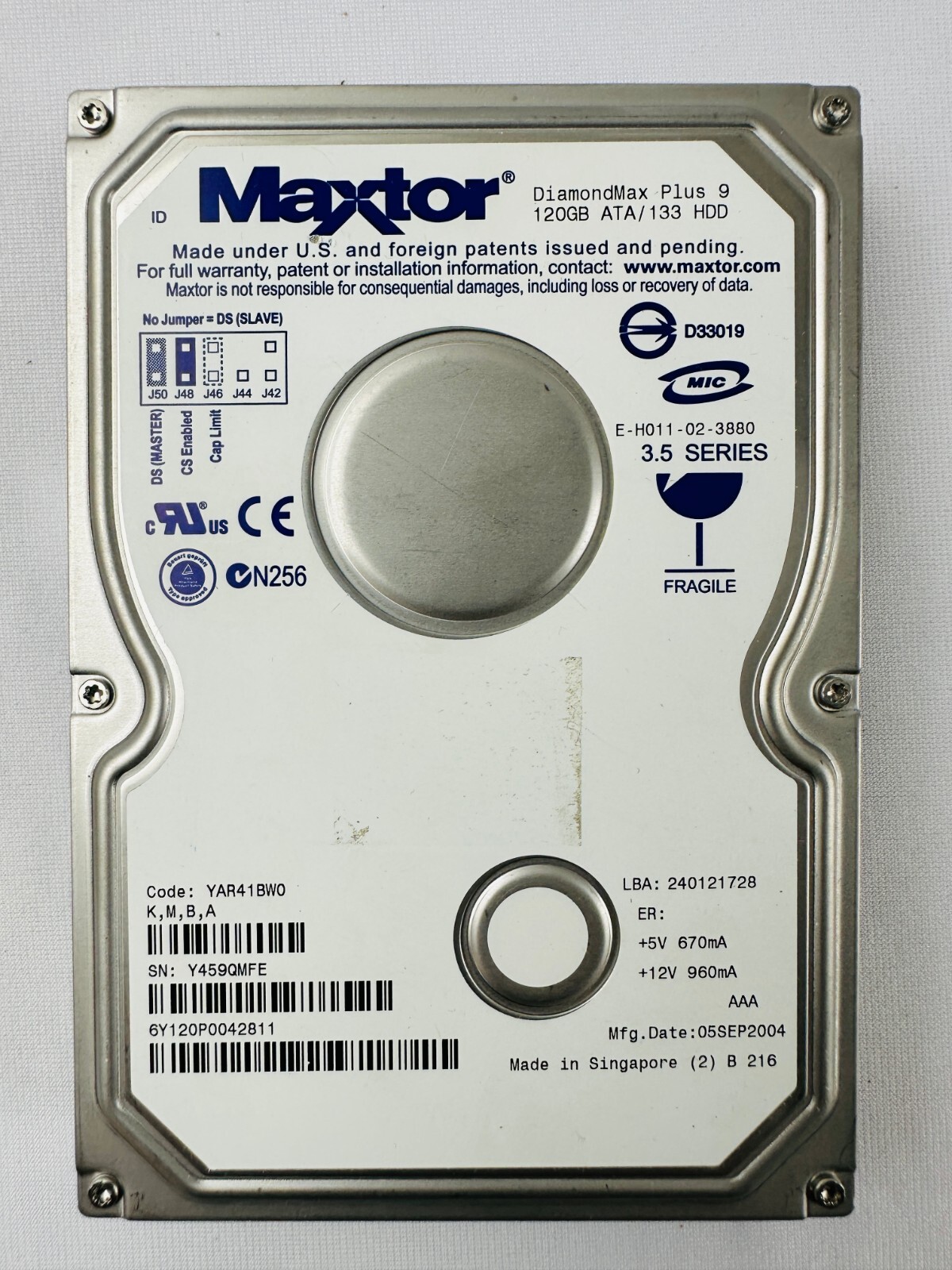 Maxtor E-H011-02-3880 Hard Disk Drive
