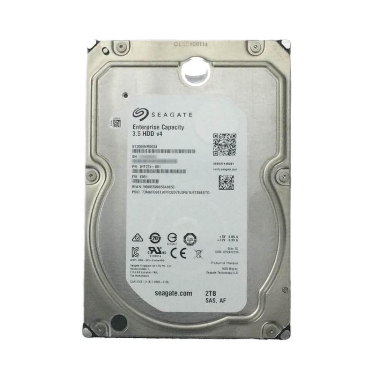 Seagate Enterprise Capacity 3.5 HDD v4 Hard Drive 2 TB SAS 12Gb/S