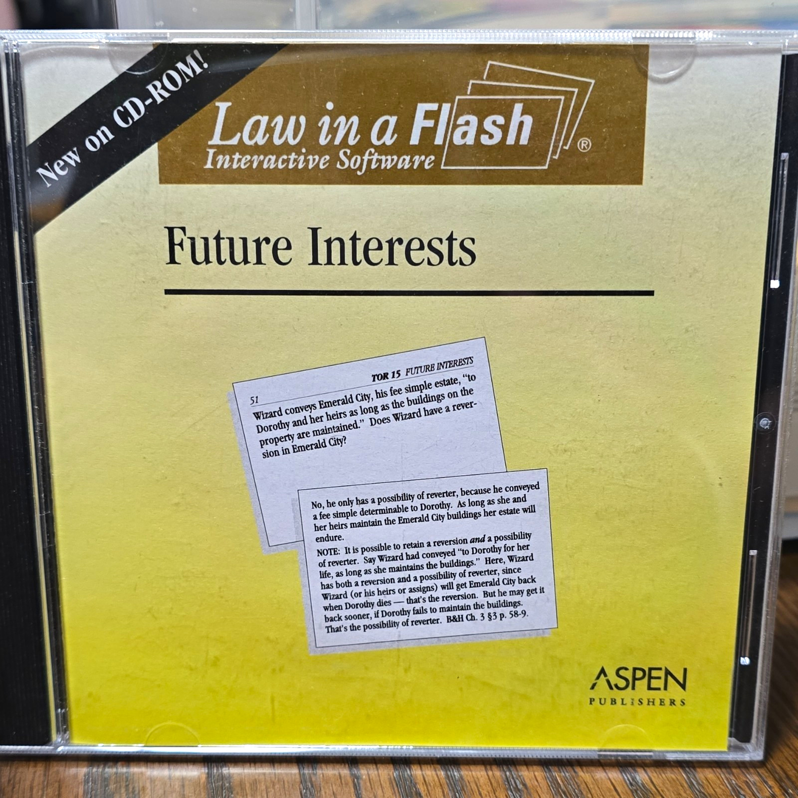 Aspen Publishers Law in a Flash Future Interests Educational Software CD-ROM