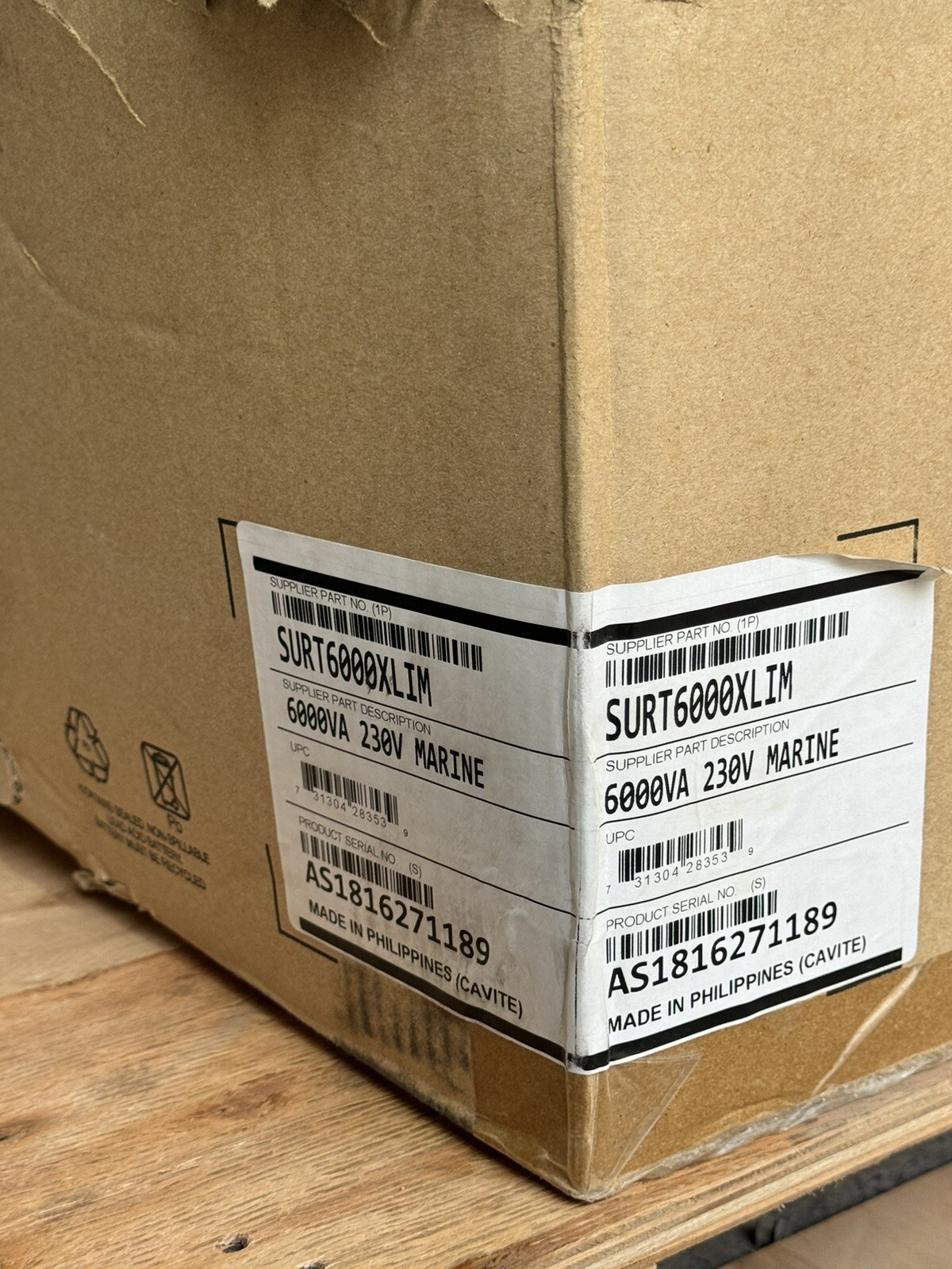 APC SURT6000XLIM SMART UPS 6000VA 230V  MARINE
