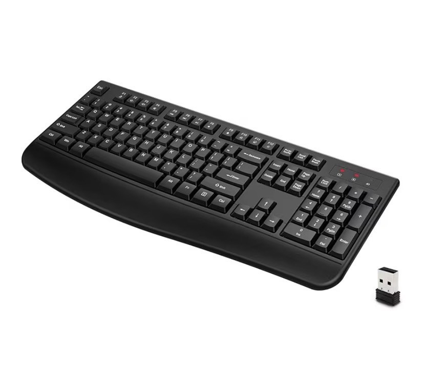 QUASIO Wireless Keyboard, 2.4G Full-Sized Ergonomic Wireless Computer Keyboar...