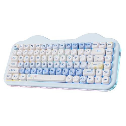 YUNZII C75 Wireless Mechanical Keyboard 75% Layout Hot-Swap Compatible Creamy