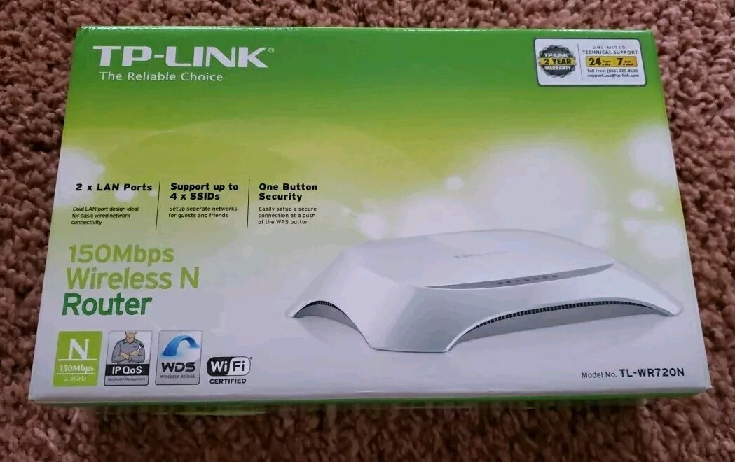 TP-Link 150 Mbps 2-Port Wireless N Wi-Fi Router White Model TL-WR720N