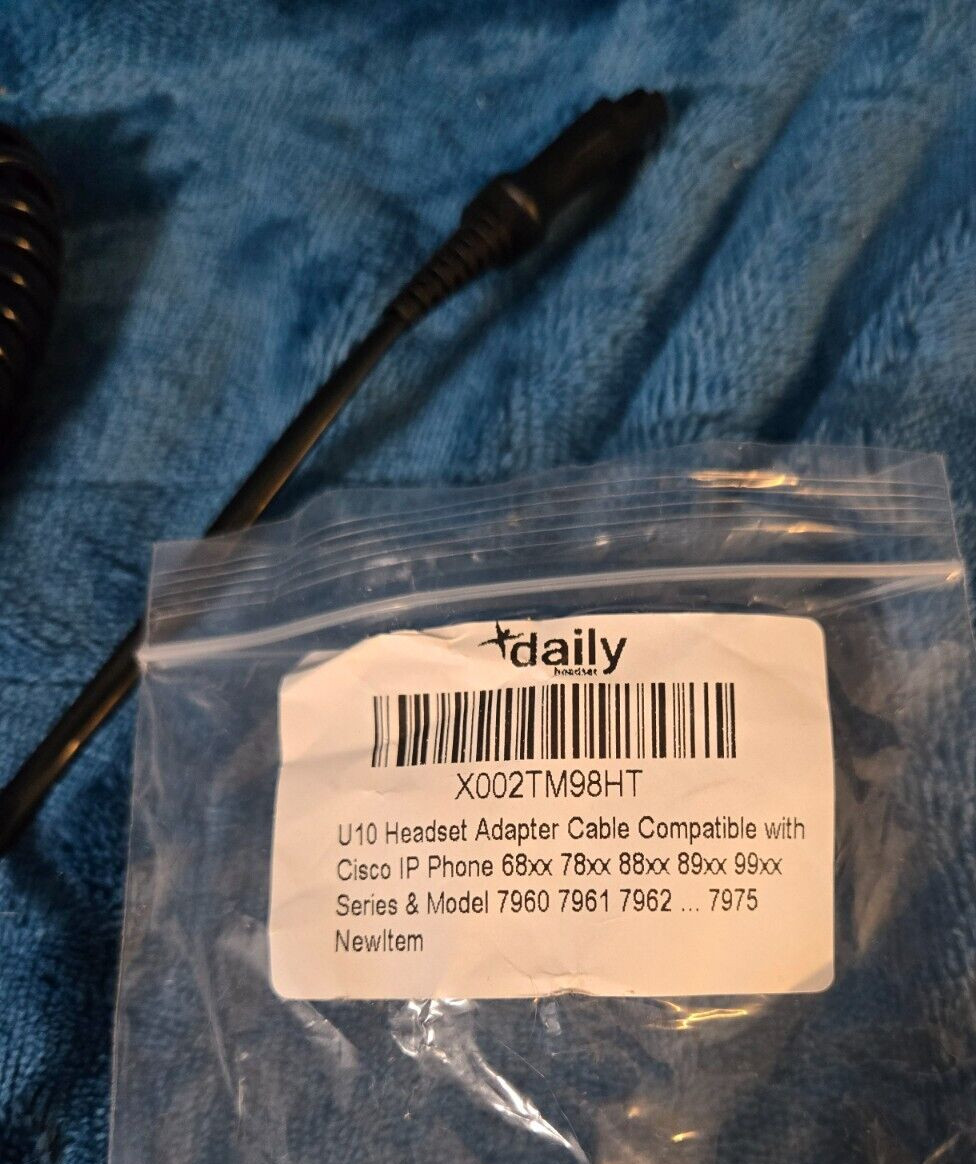 U10 QD cable 26716-01 for Cisco Plantronics Headset Users replacement cord 