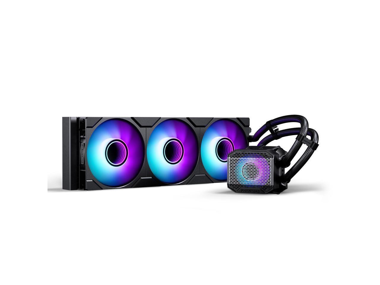 Phanteks Glacier One 360M25 G2 AIO Liquid CPU Cooler, Black, RGB Pump Cap Design