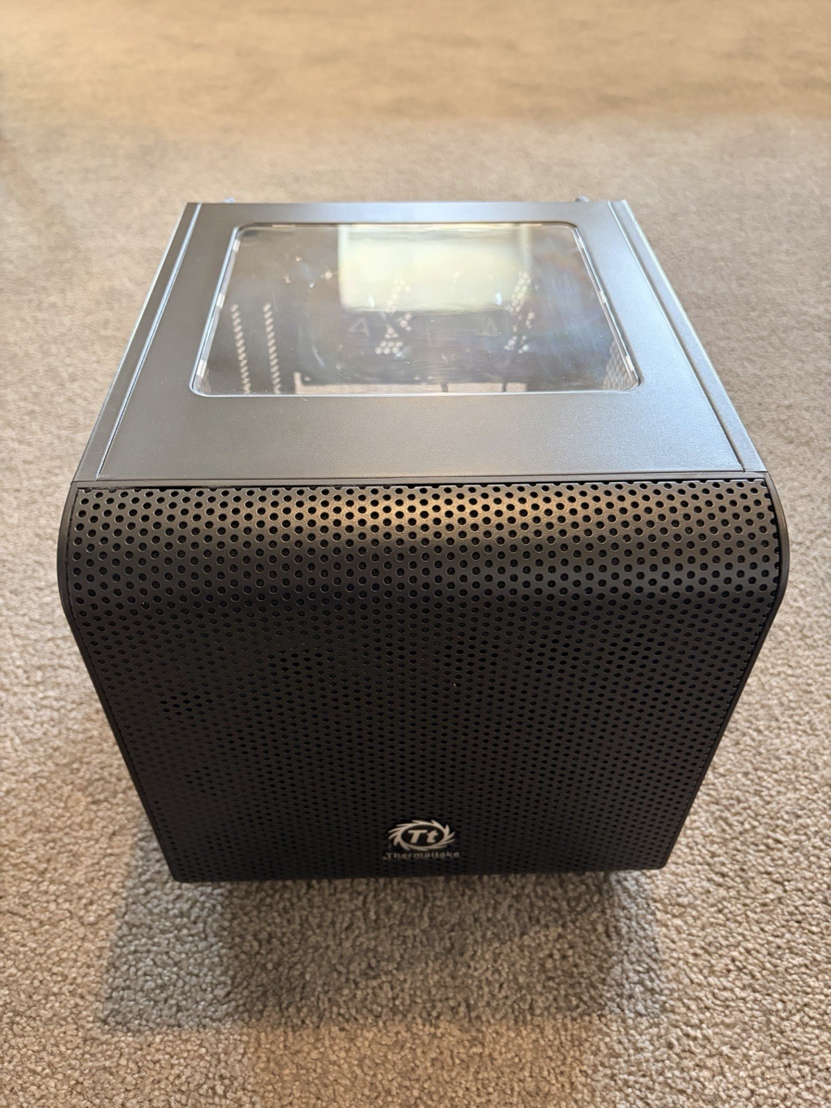 Thermaltake Core V1  SPCC Mini ITX Cube Computer Chassis - Black