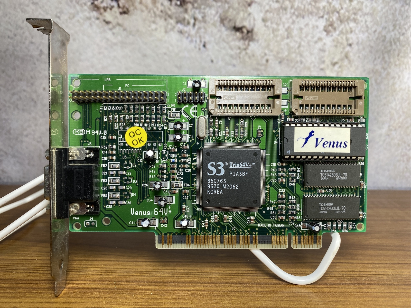 S3 Trio64V2+ P1A3BF PCI Video Card SP765 Siemens DRAM HYB514171BJ-60 #6 EL