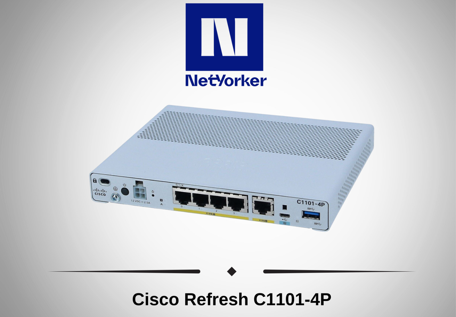Cisco Refresh C1101-4P  4 Port  Integrated Services Router- Same Day Shipping
