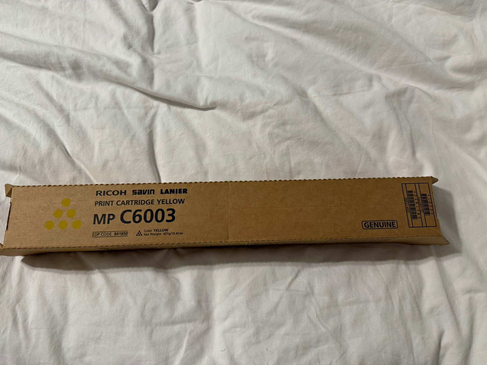 Ricoh MP C6003 Yellow Print Cartridge Toner Sealed New Genuine OEM MPN 841850