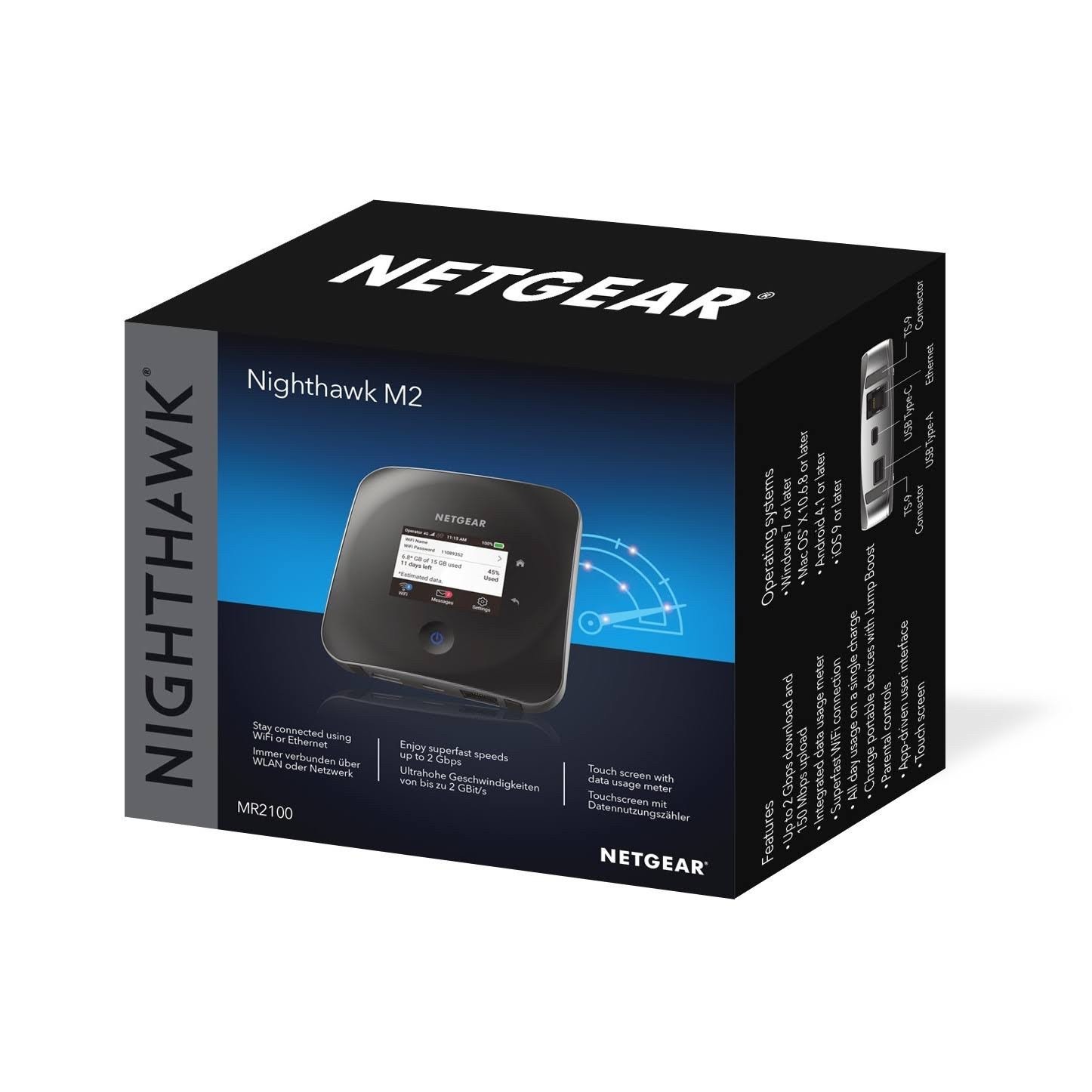 New Unlocked Netgear Nighthawk M2 MR2100 2000mbps 4G Mobile Hotspot WIFI Router
