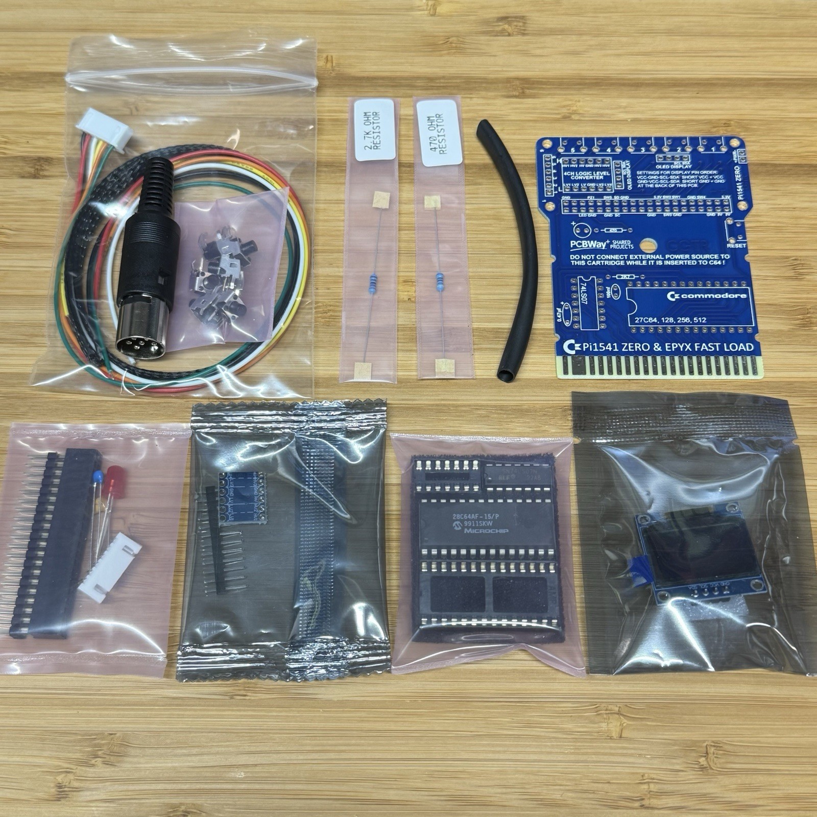 Pi1541 & Epyx Fast Load DIY Kit (NO Pi Zero Included) For Commodore 64