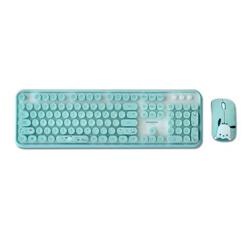 [Sanrio] Characters Pochacco / Cinnamoroll Retro Wireless Keyboard & Mouse Set