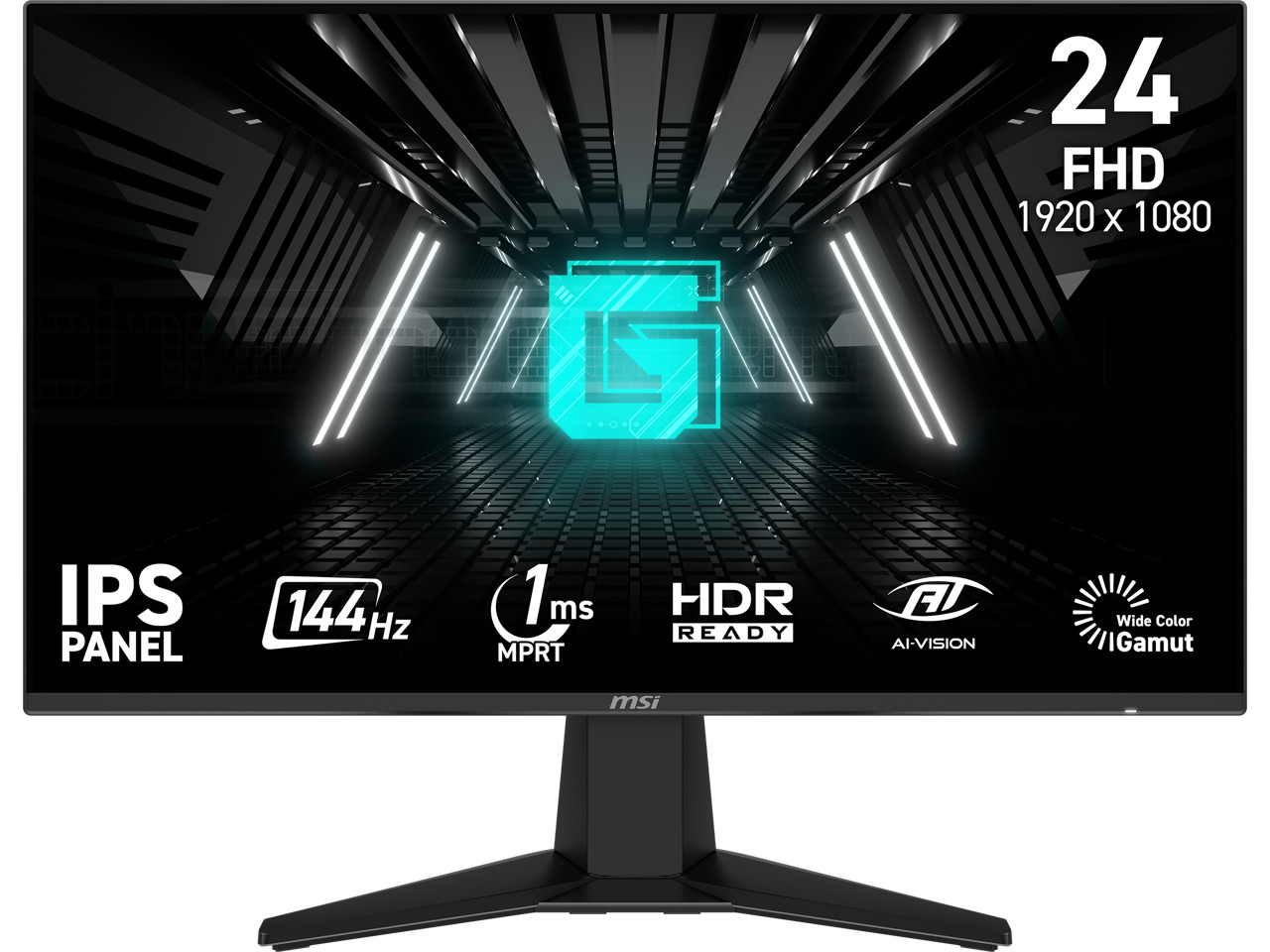 MSI 24 inch (23.8" viewable) Full HD 144Hz IPS AMD FreeSync 1ms HDR Ready Ai Vis