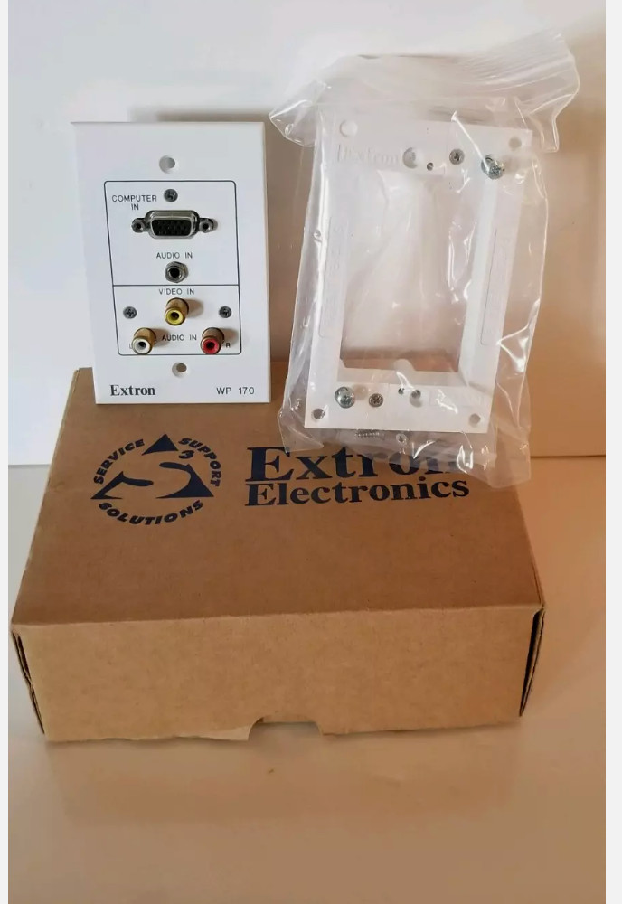Extron Wall Plate WP 170 #60-429-22 VGA DB15 HD15 3.5mm Stereo Composite RCA BNC