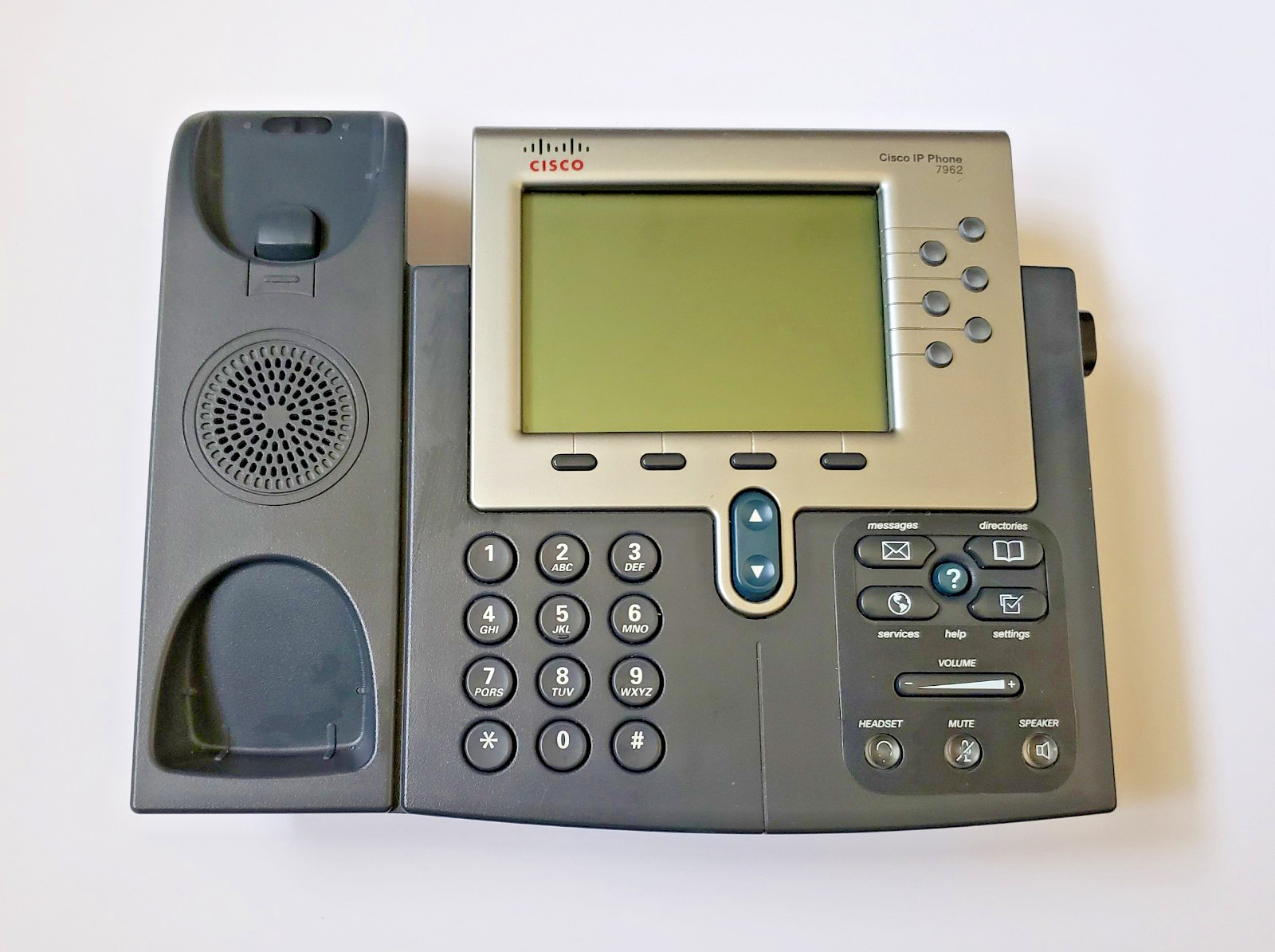 Lot of 2 Cisco CP-7962G Unified VoIP IP Business Phones with Stand, 3 Receivers