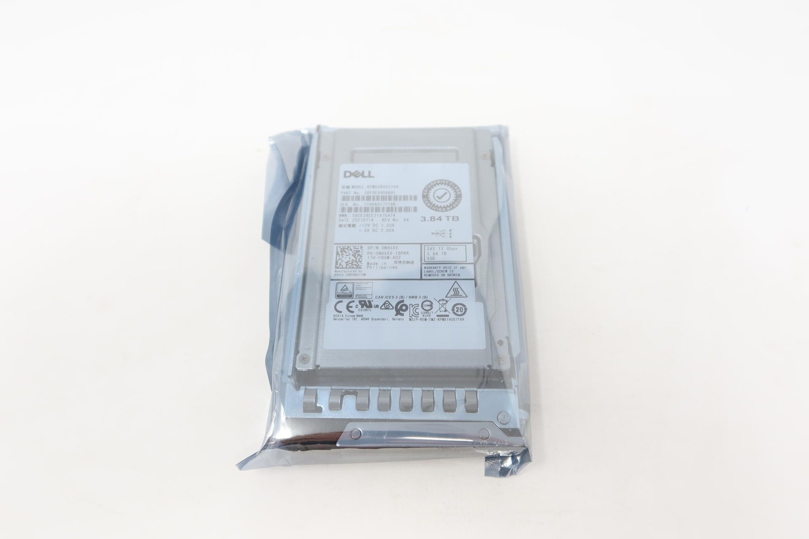 Dell N85XX 3.84TB SAS 12G RI 2.5"G14 Solid State Drive KPM5XRUG3T84 SDFBE84DAB01
