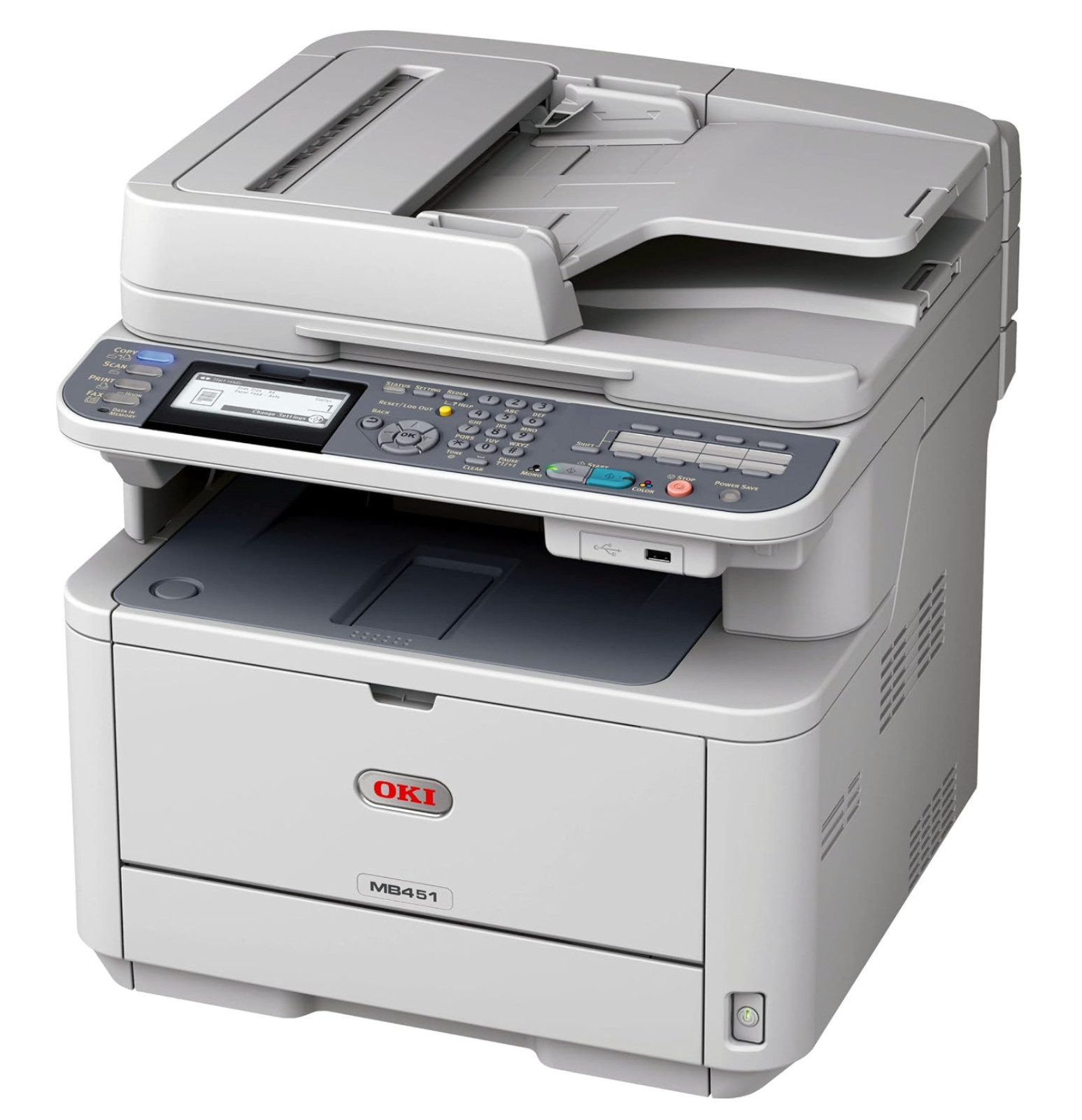 OKI Data MB451 Wireless Monochrome Printer with Scanner and Copier (New)