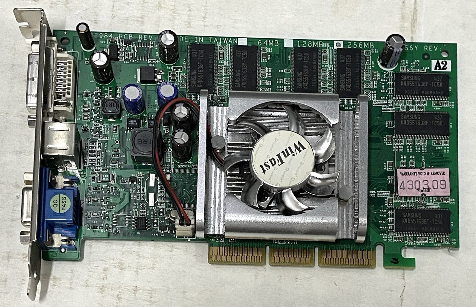 Vintage Leadtek WinFast AGPx8 A360LE TD 256MB Game Video Card