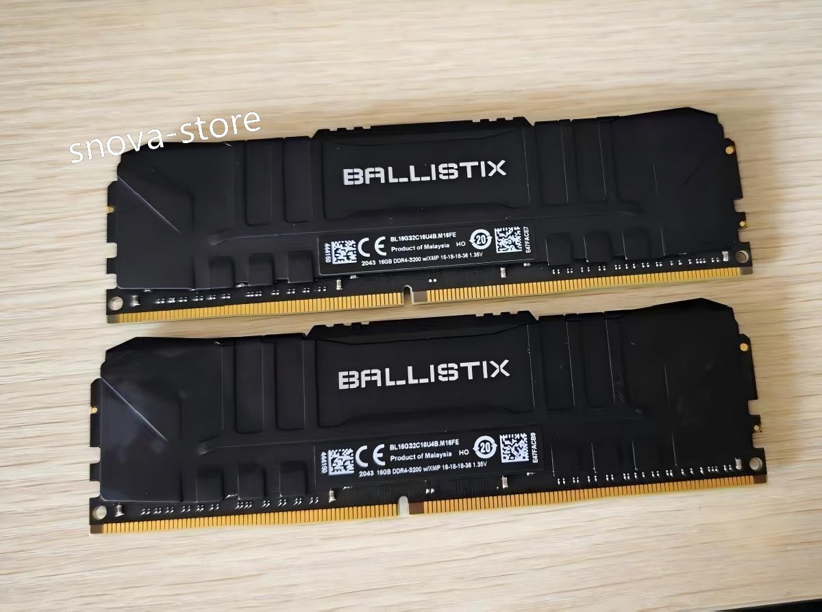 Crucial Ballistix 3200 DDR4 Kit 32GB DRAM Desktop Gaming Memory -BL2K16G32C16U4B