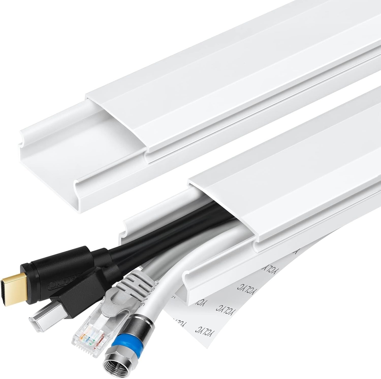 TV Cable Hider - 62.8In PVC Cord Hider Cable Management Wall, Paintable Cord Co