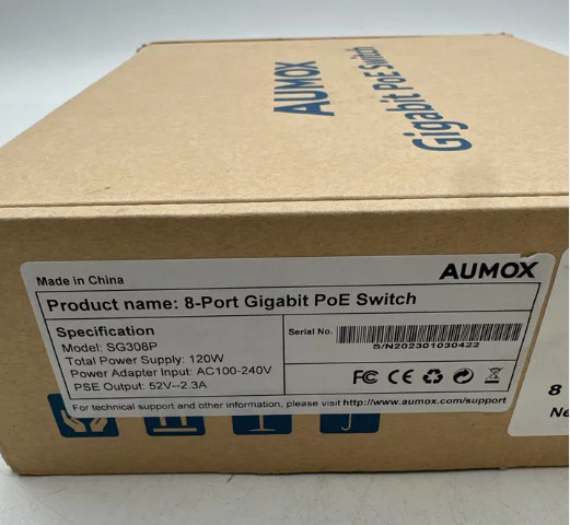 Aumox 8 Port Gigabit PoE Switch, 8 Port PoE 120W, Gigabit Ethernet Unmanaged Net