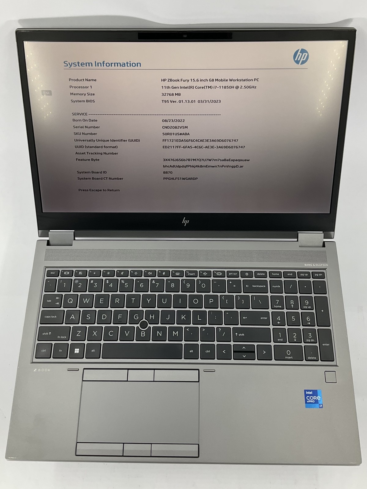HP Zbook Fury G8 15.6" Core i7-11850H 1TB 32GB B Win 11 Pro RTX A3000