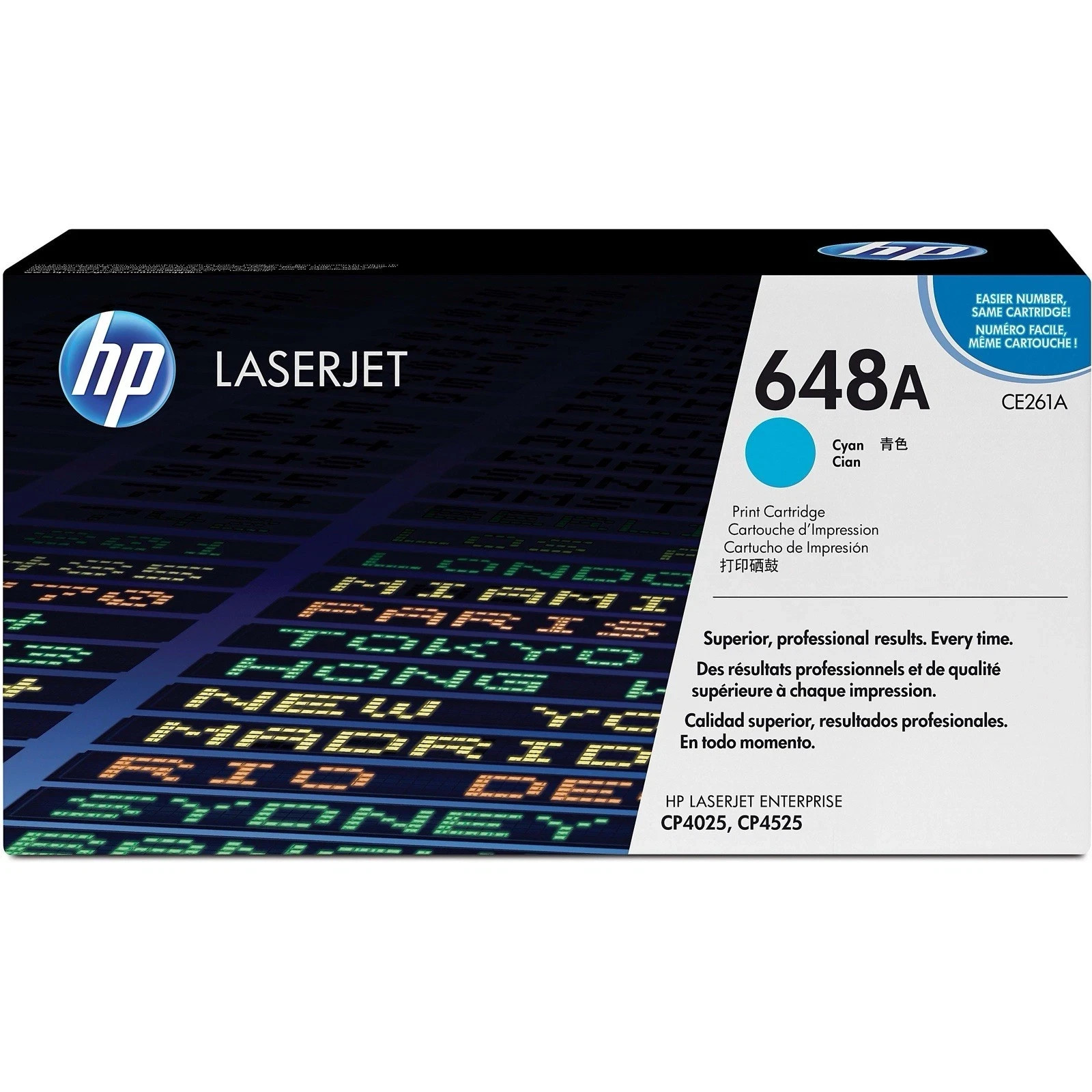 Genuine HP LaserJet 648A Cyan Toner Cartridge (CE261A) ~ Factory Sealed