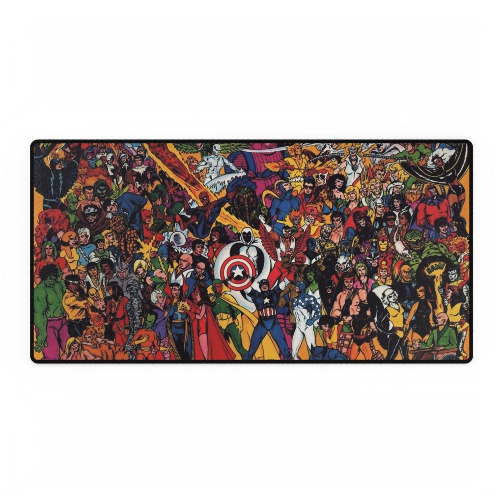 Marvel Heroes Christmas Scene Comic Art Mouse Pad Desk Mats Marvel Comics