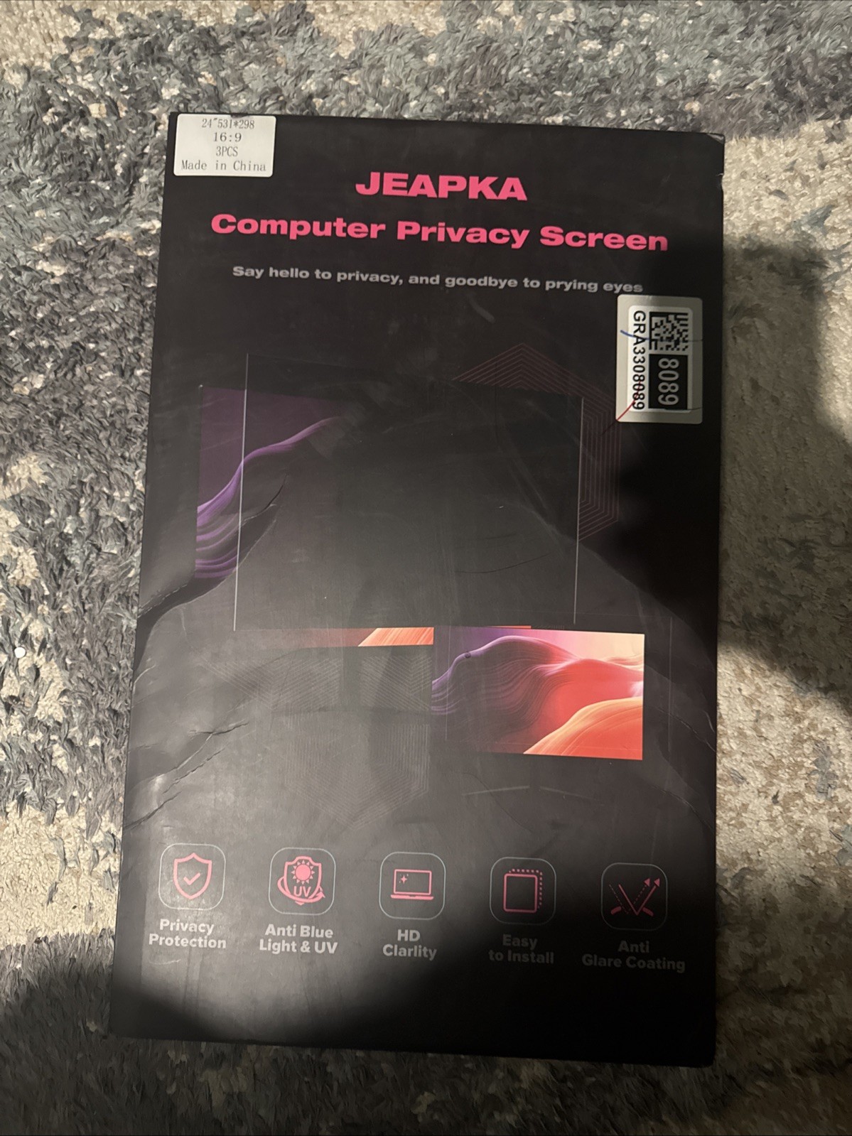 jeapka 3-pack 24 inch privacy shield and ant-glare protectorNEW & SEALED