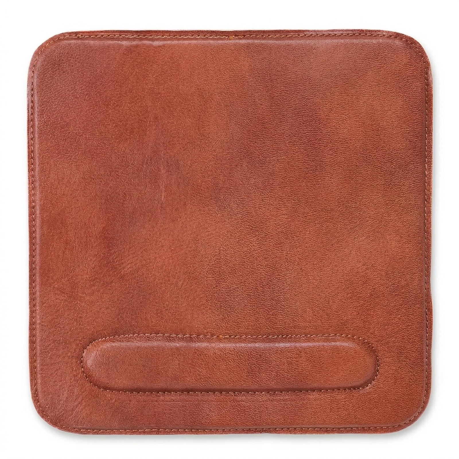 Genuine Leather Mouse Pad with Wrist Rest Brown NonSlip EcoFriendly