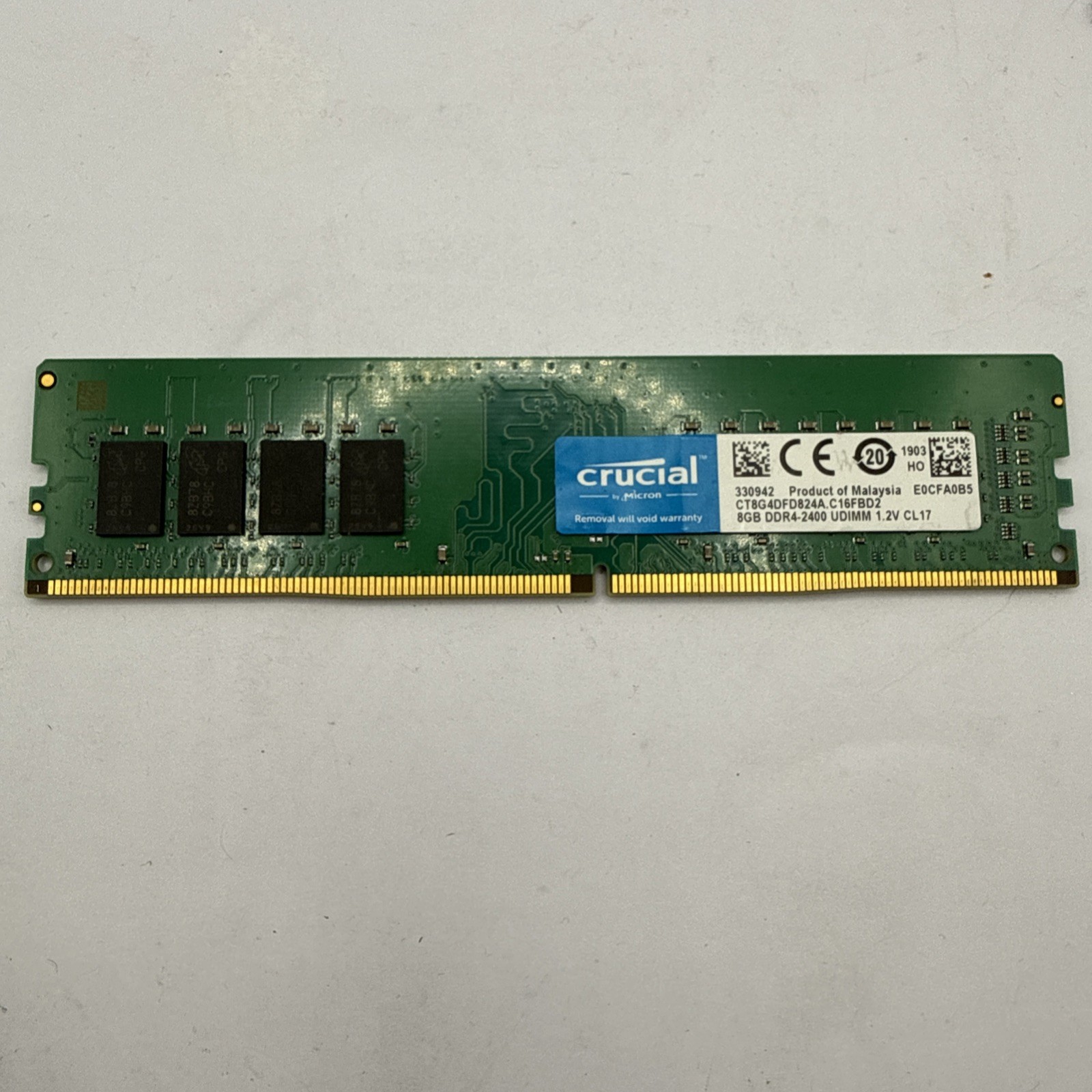 8GB DDR4-2400 UDIMM 1.2V 2Rx8 Ct8g4dfd824a Crucial Desktop RAM