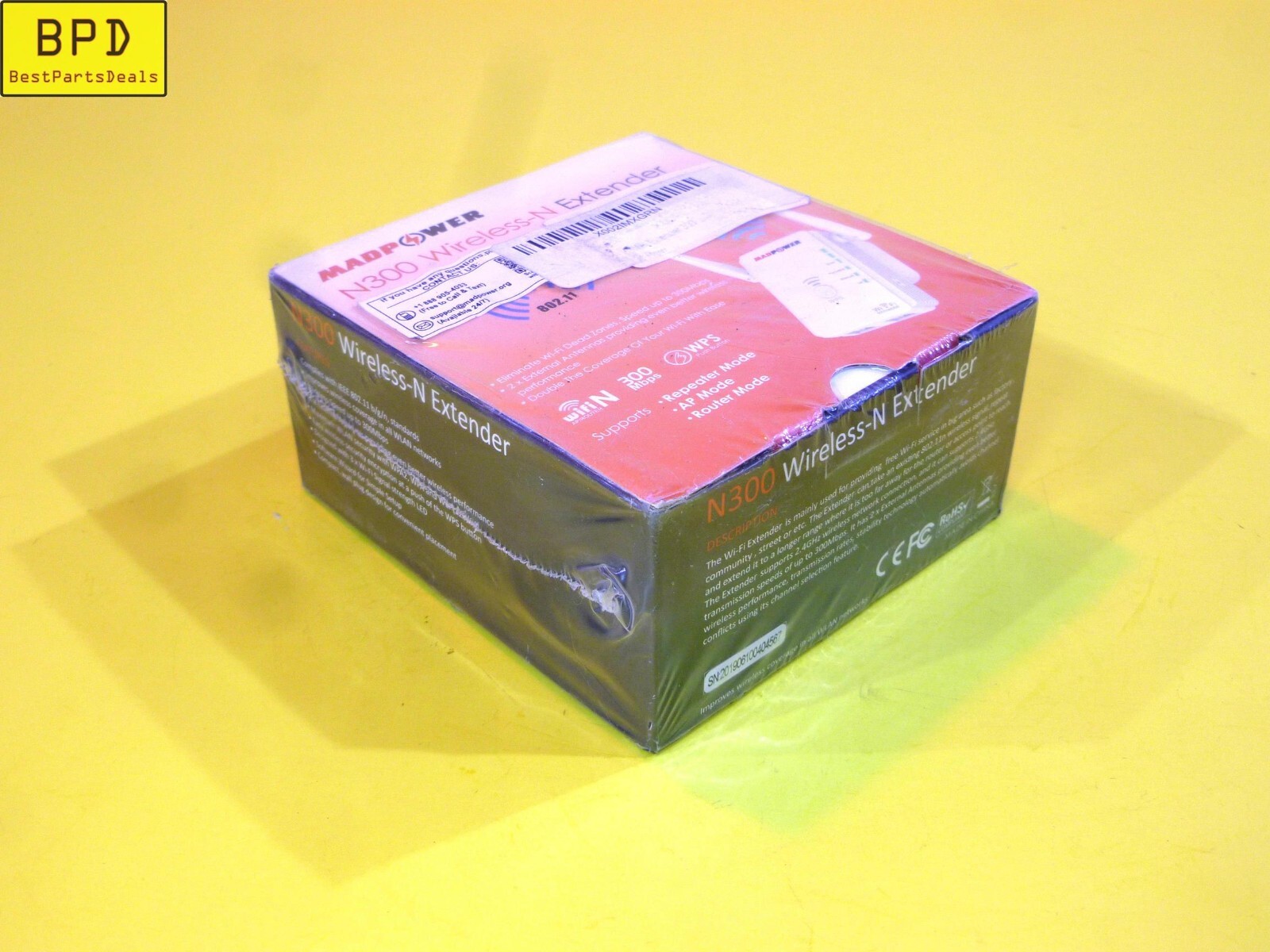 300 Mbps Wireless N Extender White Signal Booster Madpower N300