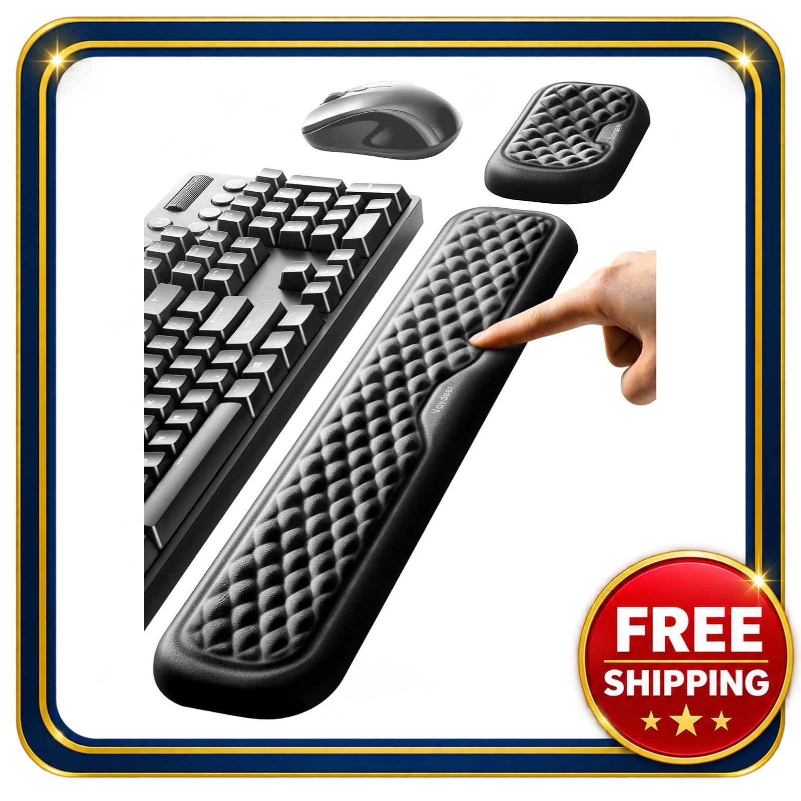 Wrist Rest for Keyboard and Mouse Memory Foam Support Pad Ergonomic